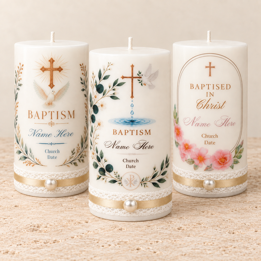 Baptism Keepsake Candle (Pre-Order)
