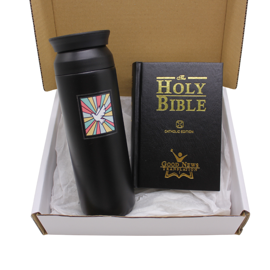 Good New Bible/ Holy Spirit Thermal Bottle Gift Set
