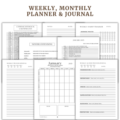 Catholic Journal Planner 2025 (Personalisation Available)