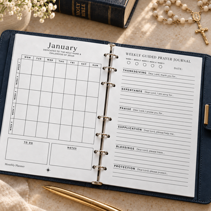 Catholic Journal Planner (Personalisation Available)
