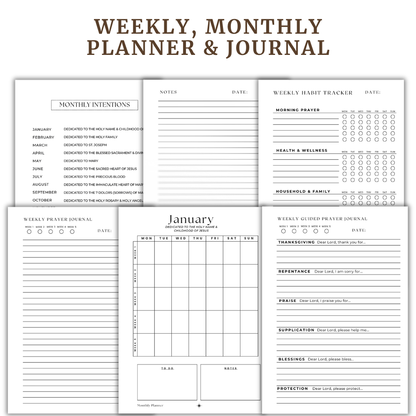 Catholic Journal Planner (Personalisation Available)