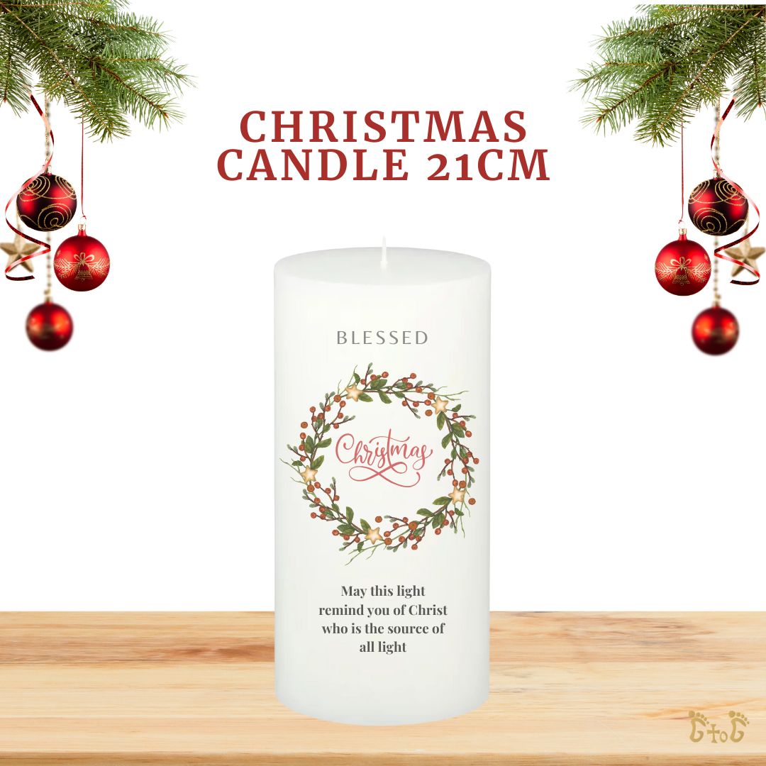 Pillar Candle for Christmas 21cm