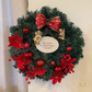 Christmas Door Wreath 20" with Wooden Plaque (Personalisation Available)