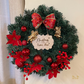 Christmas Door Wreath 20" with Wooden Plaque (Personalisation Available)
