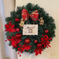 Christmas Door Wreath 20" with Wooden Plaque (Personalisation Available)