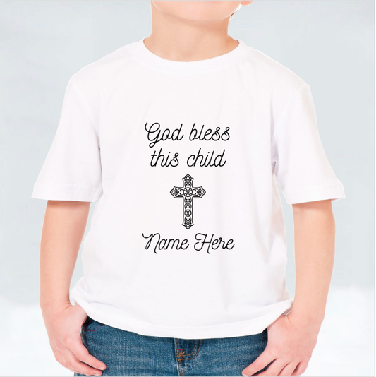 God Bless this Child Kids T-shirt (Personalisation Available)