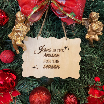 Christmas Door Wreath 20" with Wooden Plaque (Personalisation Available)