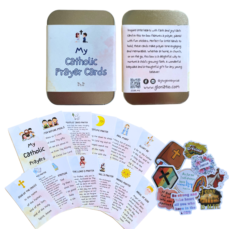 My Catholic Prayer Cards Tin Set (For Kids)