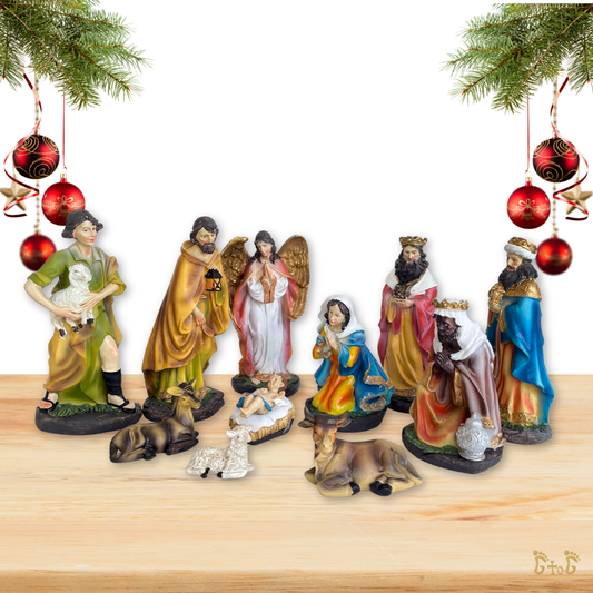 Christmas Polystone Nativity Set 8"