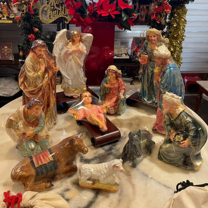 Christmas Polystone Nativity Crib Set 20" (Self Pick Up Only)