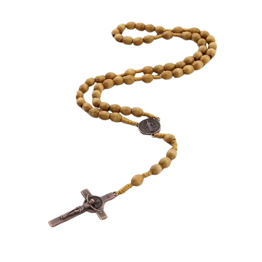 Wood St Benedict Rosary 8mm
