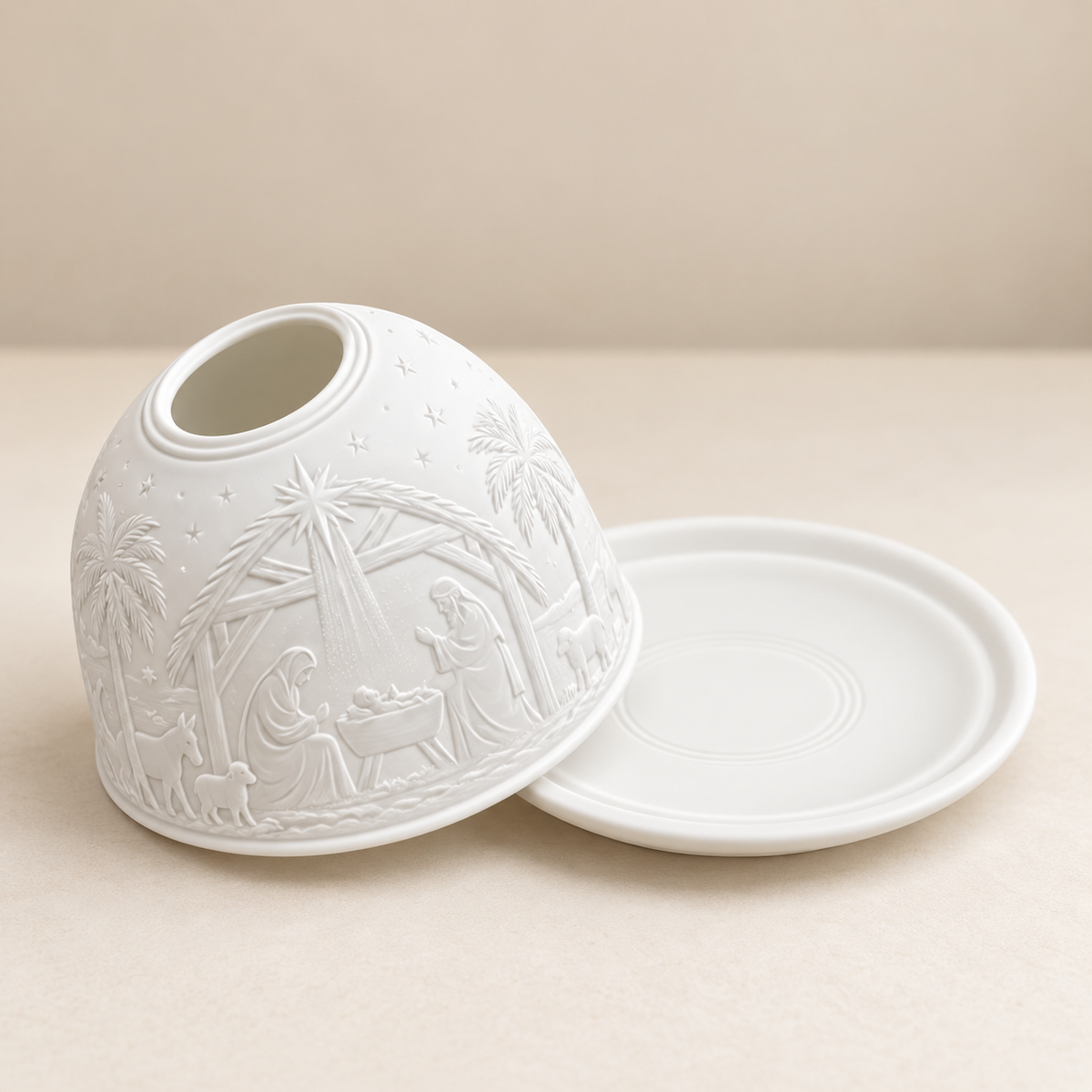Nativity Candle Holder Christmas Gift Set