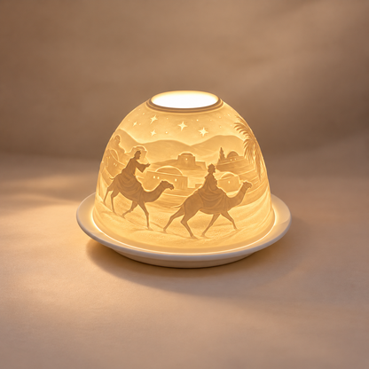 Nativity Candle Holder Christmas Gift Set