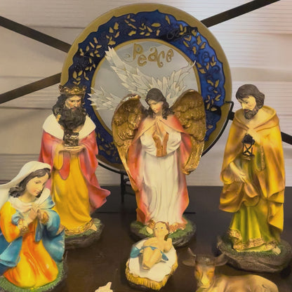 Christmas Polystone Nativity Set 8"