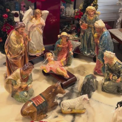 Christmas Polystone Nativity Crib Set 20" (Self Pick Up Only)