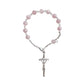 Pink Stone Quartz Beads Car Rosary (Personalisation Available)