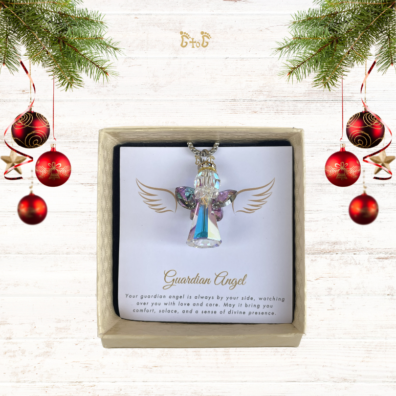 Crystal Swarovski Angel pendant/chain - 3cm/3.5cm