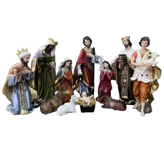 Christmas Polystone Nativity Crib Set 15" (Self Pick up only)