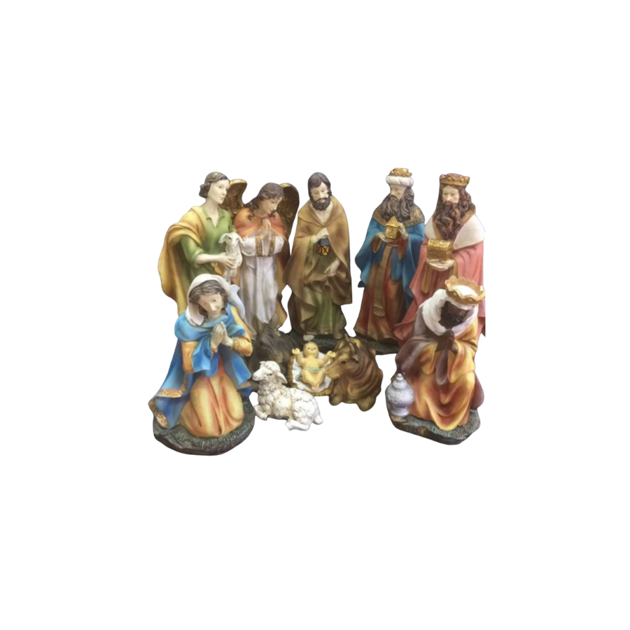 Christmas Polystone Nativity Set 8"