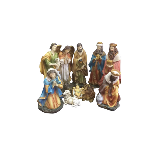 Christmas Polystone Nativity Set 8"