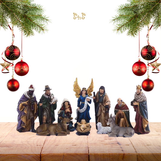 [EARLY BIRD] Christmas Polystone Nativity Set 8"