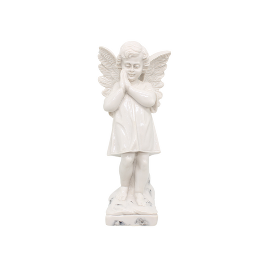 Marble Powder  Angel Standing Praying- 30cm (white)