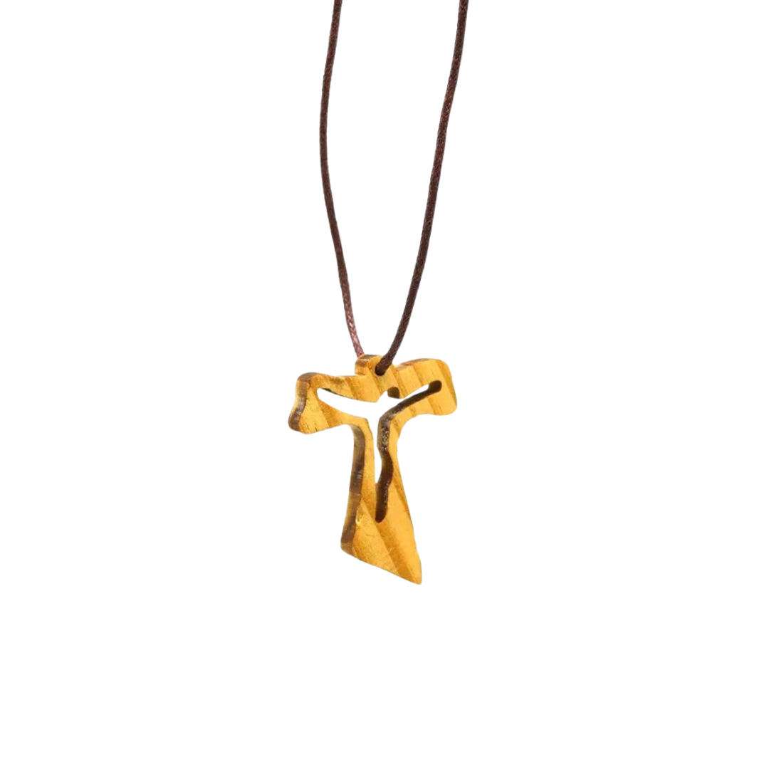 Wood Tau Cross/Chain