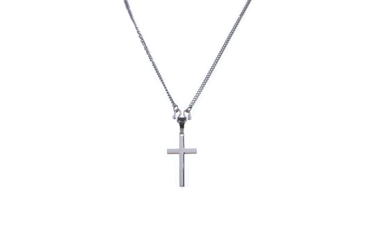 Stainless Steel  Plain Crucifix/Chain