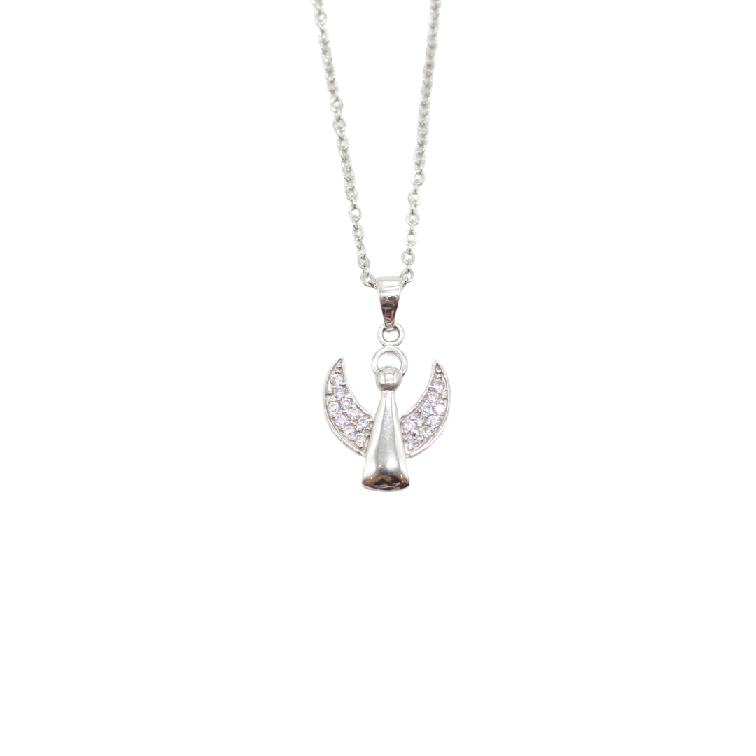 Silver Angel Pendant/Chain Set