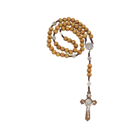 Wood St Benedict Rosary 8mm