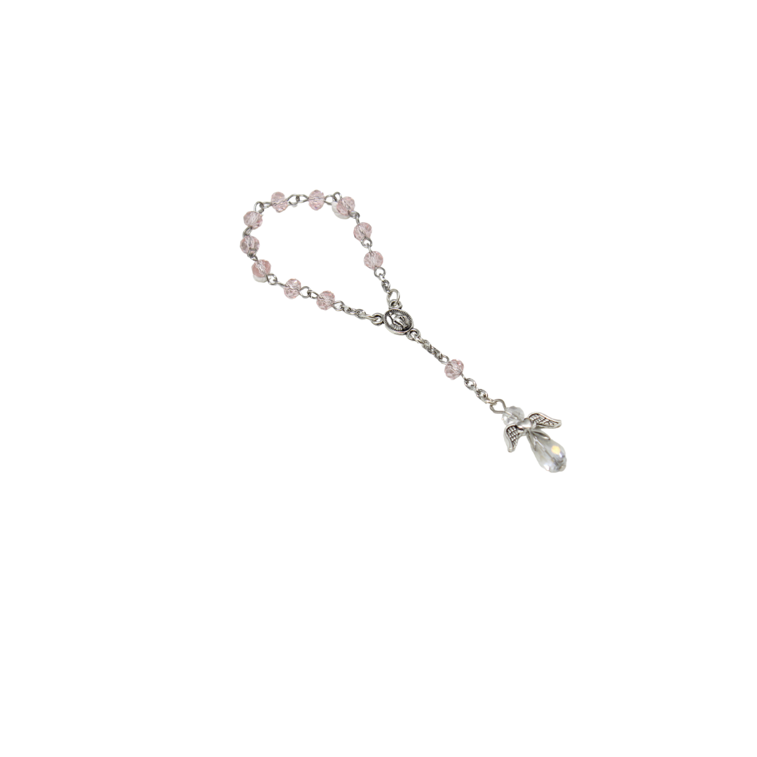 One Decade Rosary Chaplet White/Blue/Pink (Personalisation Available)