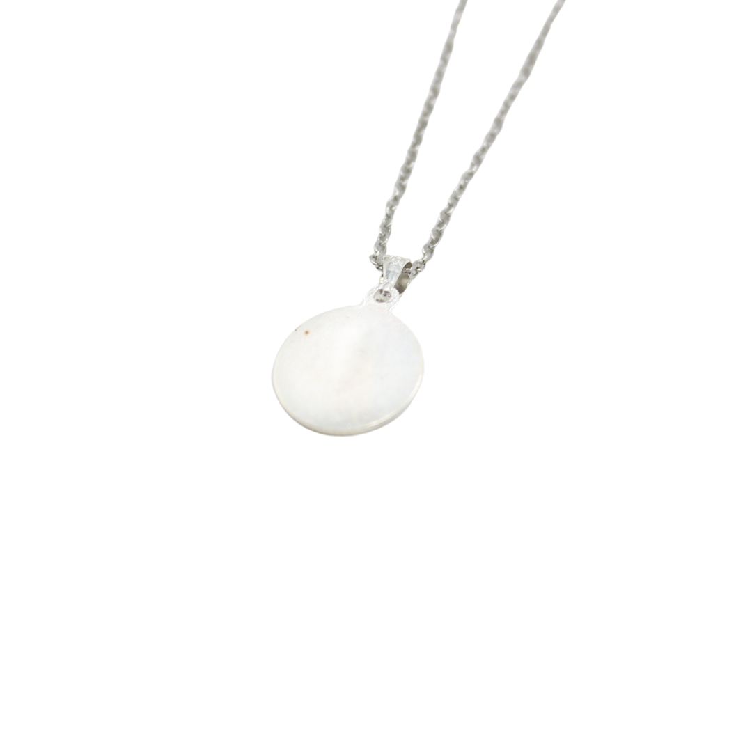 Silver Sacred Heart  Medal/Chain Set