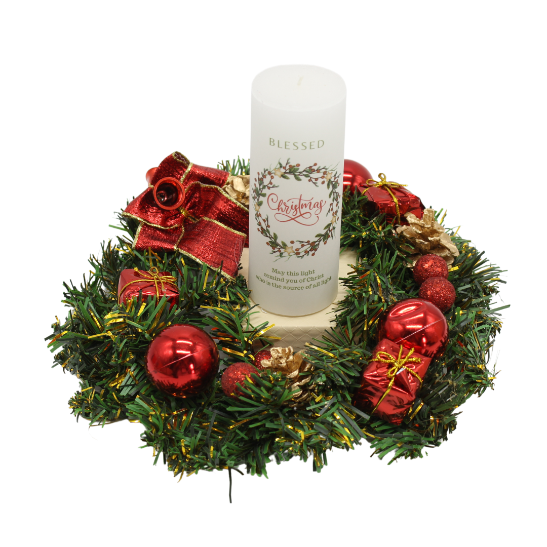 Christmas Door Table Wreath 20cm
