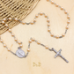 Swarovski Pearl Crystal Rosary - White/Peach/Blue/Pink (Personalisation Available)