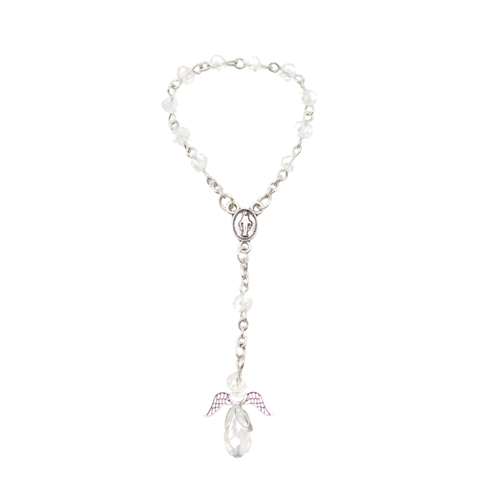 One Decade Rosary Chaplet White/Blue/Pink (Personalisation Available)