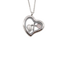Stainless Steel Glass Heart Floating Pendant/Chain set