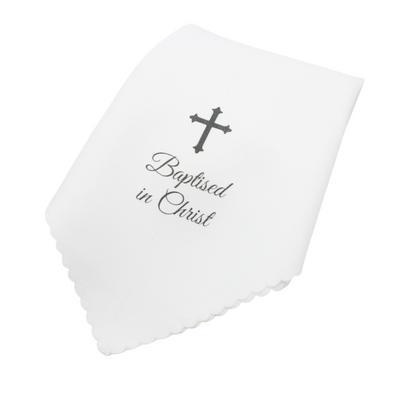 Personalised Baptism Candle /Cloth set (With Name & Date Personalisation)