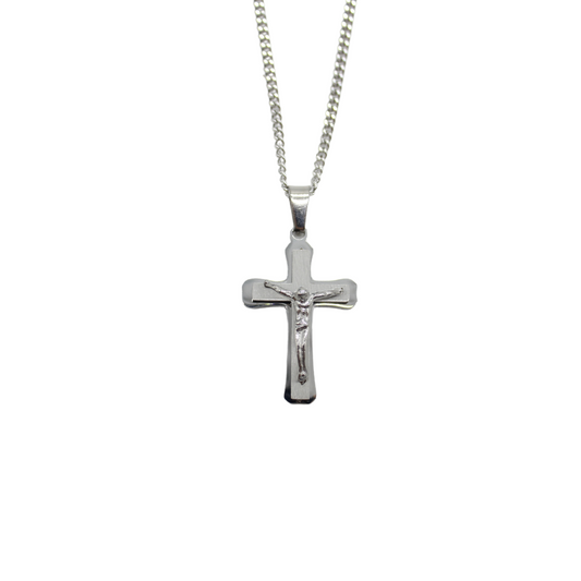 Stainless Steel  Crucifix/Chain - Chunky