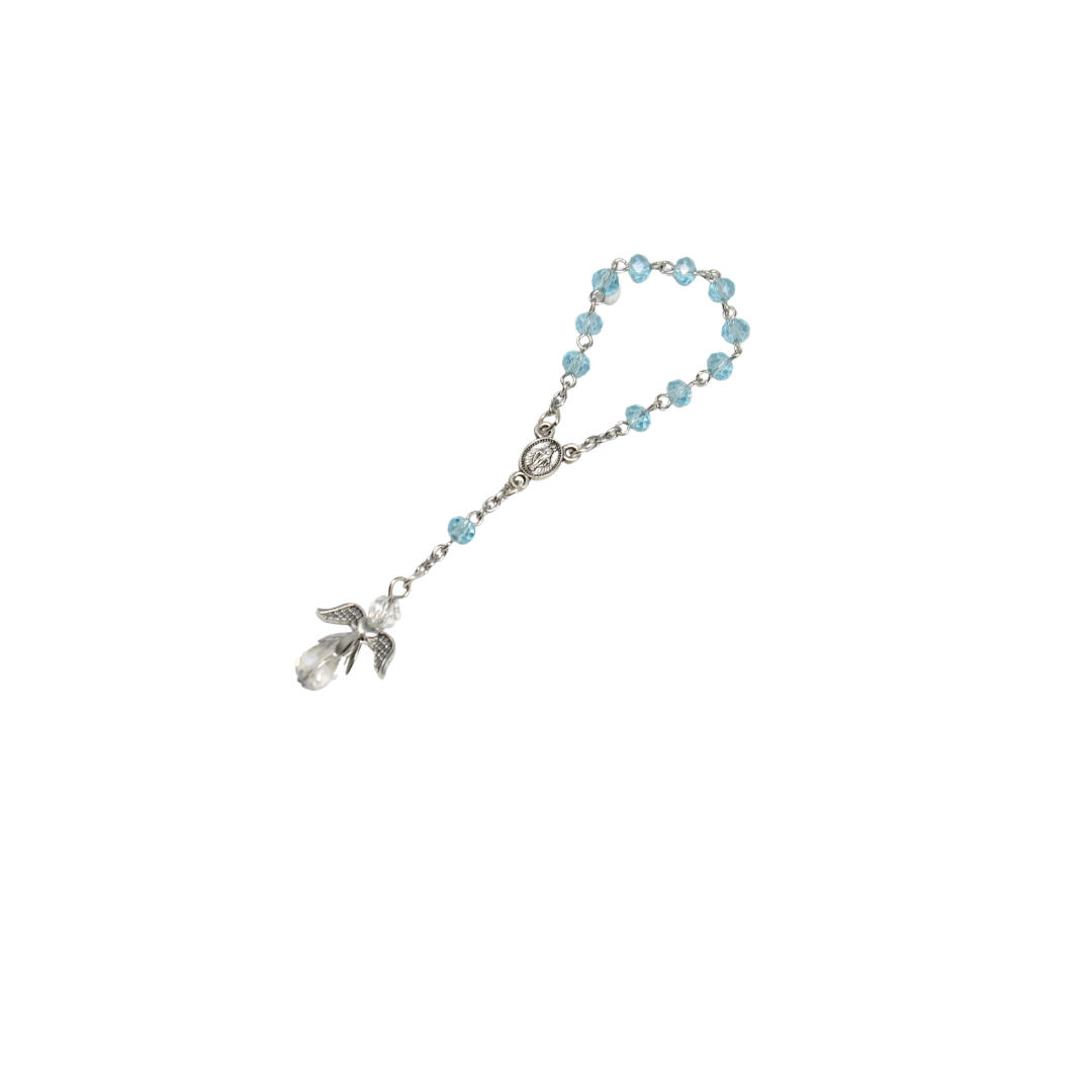 One Decade Rosary Chaplet White/Blue/Pink (Personalisation Available)