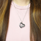Stainless Steel Glass Heart Floating Pendant/Chain set
