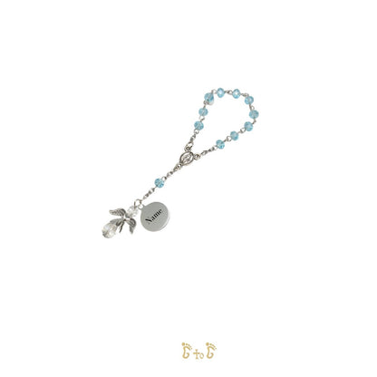 One Decade Rosary Chaplet White/Blue/Pink (Personalisation Available)