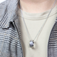 Stainless Steel Ring with Our Father's Prayer/Chain set
