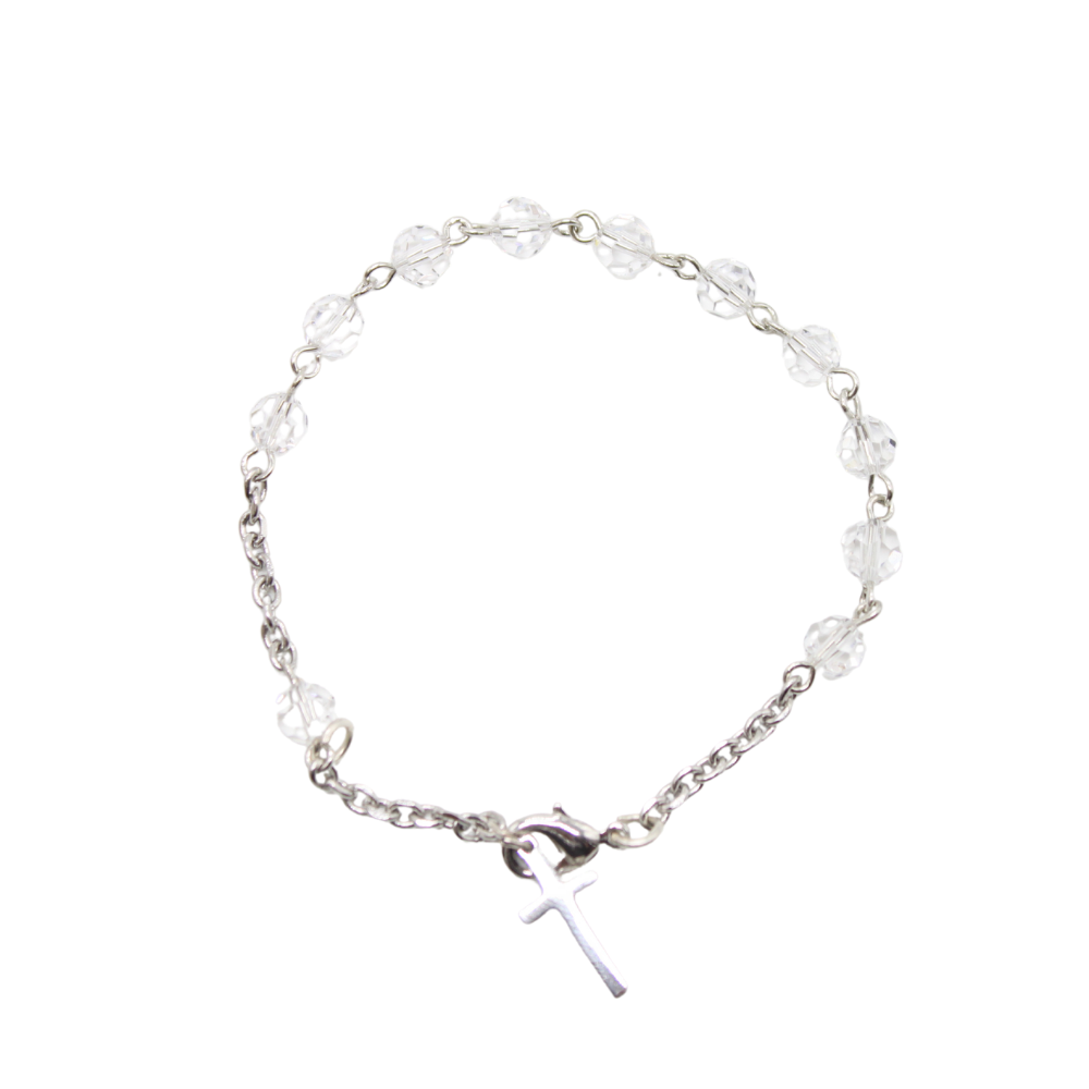 Swarovski Crystal Rosary Bracelet - White/Pink/Blue/Mix Color/Purple