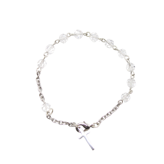 Swarovski Crystal Rosary Bracelet - White/Pink/Blue/Mix Color/Purple