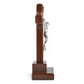 Wood St Benedict Standing Crucifix - 13cm