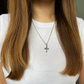 Stainless Steel Crucifix/Chain (Scallop Edge)