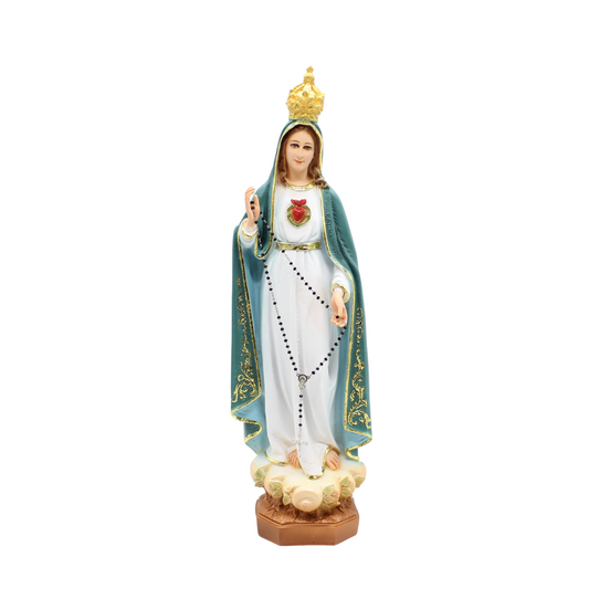 Our Lady of Fatima Statue - 50cm (Gold Trim)