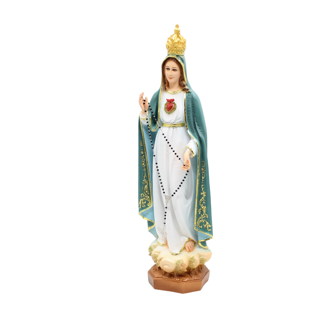Our Lady of Fatima Statue - 70cm (Gold Trim)
