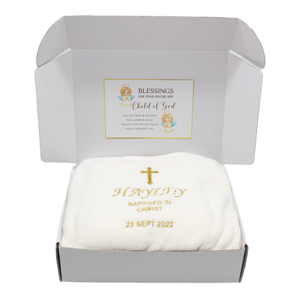 [PRE-ORDER] Child/Baby Blanket - Baptised in Christ/Child of God (Personalisation Available)