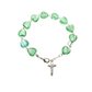 Glass Heart Shape Rosary Bracelet